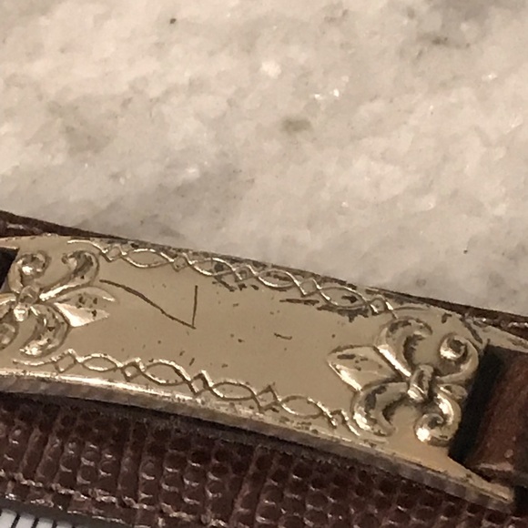 Vintage Ladies Western Belt Womens 34 Brown Silver Concho Cowgirl Rodeo Ranch - Picture 6 of 8